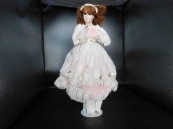 redhead porcelain pink doll